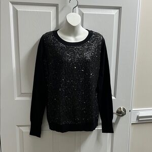 Express women’s Black sequins Sweater size large L